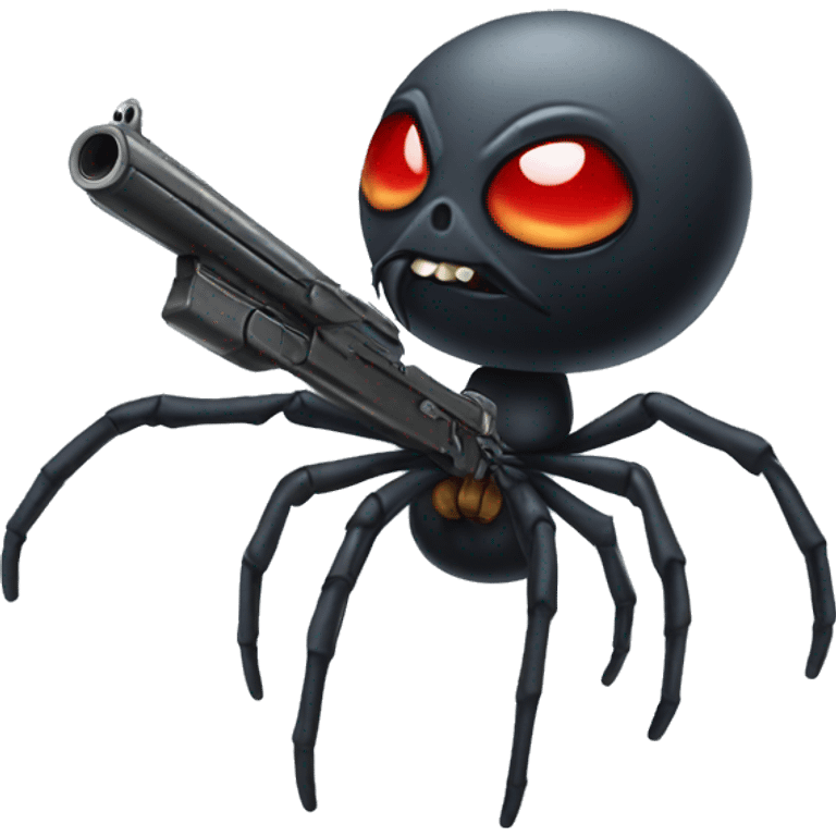 spider with gun emoji