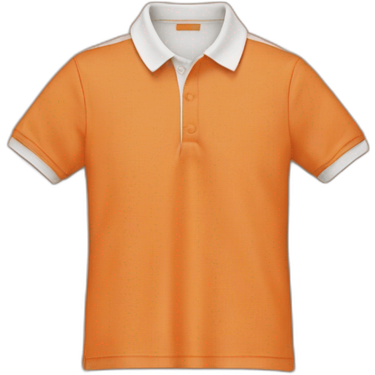 Polo shirt orange and white emoji