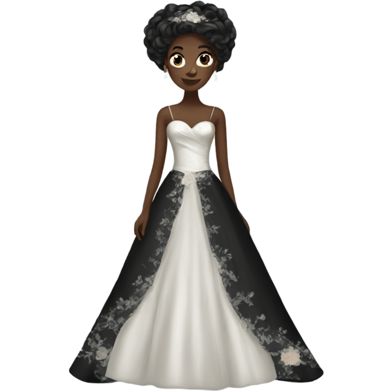 black wedding dress emoji