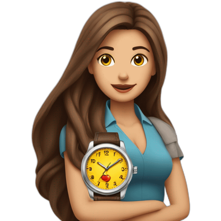 Mujer-mira-reloj emoji