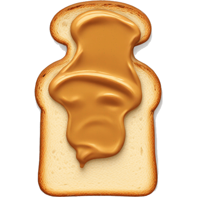 Toast with peanut butter spread on it emoji