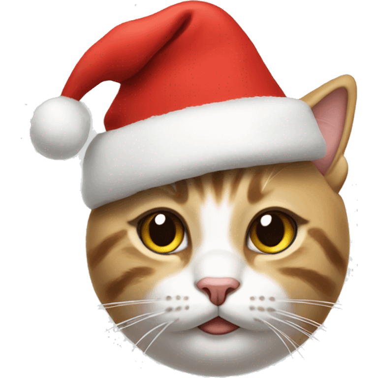 Cat with a Christmas Hat  emoji