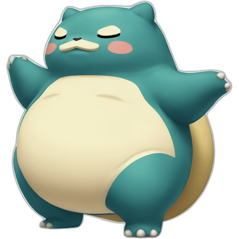 Snorlax with a cute butt emoji