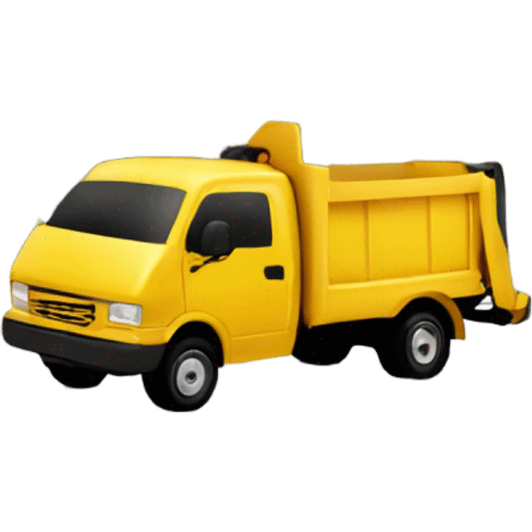 Yellow junk removal truck emoji