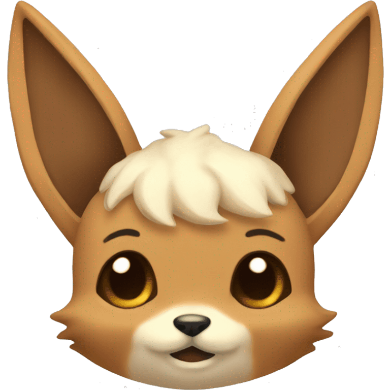 Eevee with closed eyes emoji