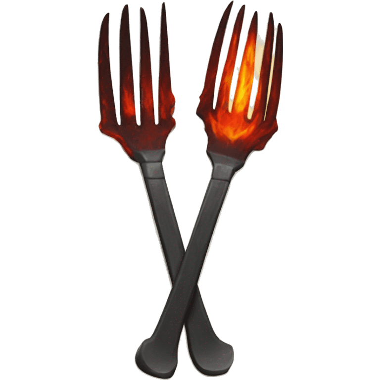 red fire hades fork emoji