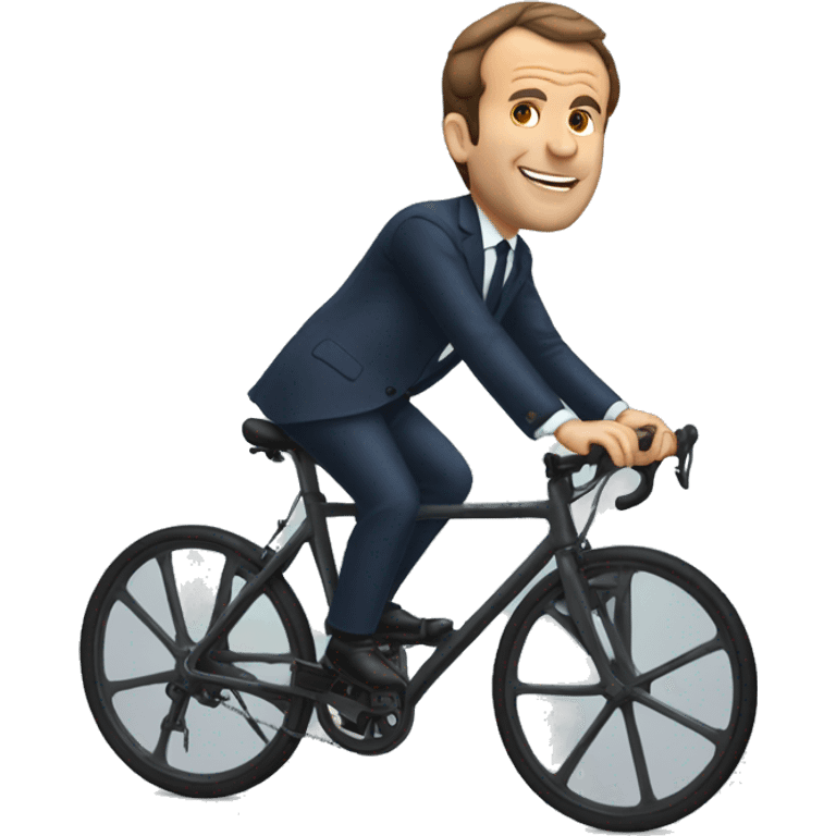 macron qui fait du vélo emoji