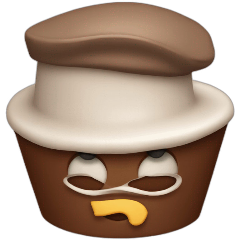 Mousse with a cap emoji