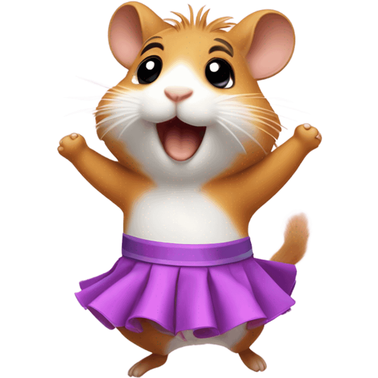 Hamster cheerleading emoji