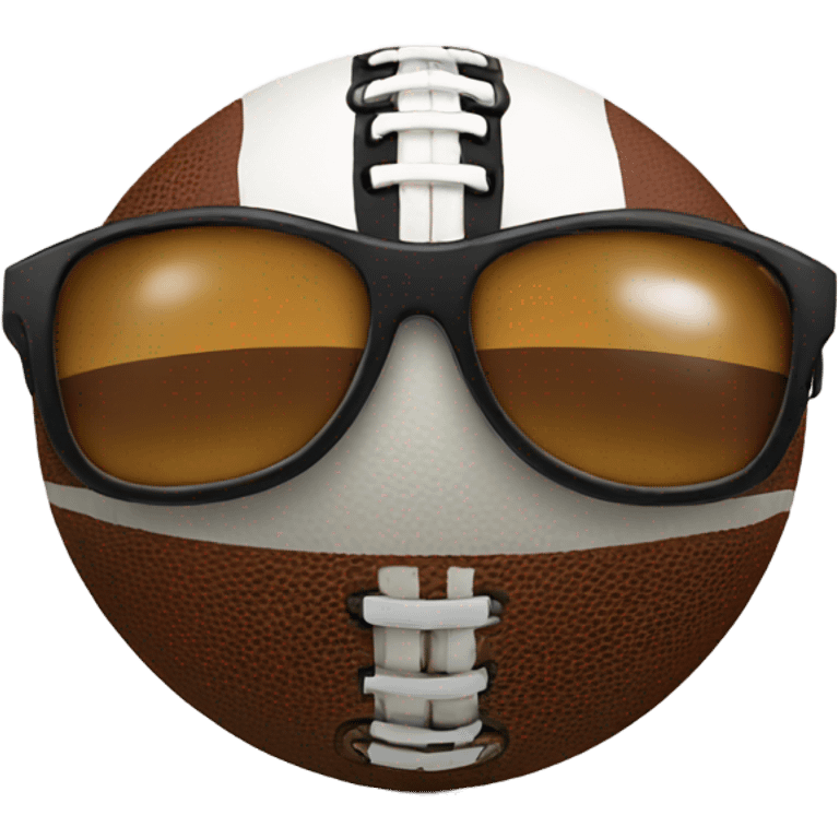 Football with sunglasses  emoji