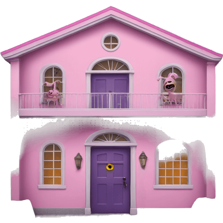 Haunted Barbie manor hotel and garage  emoji