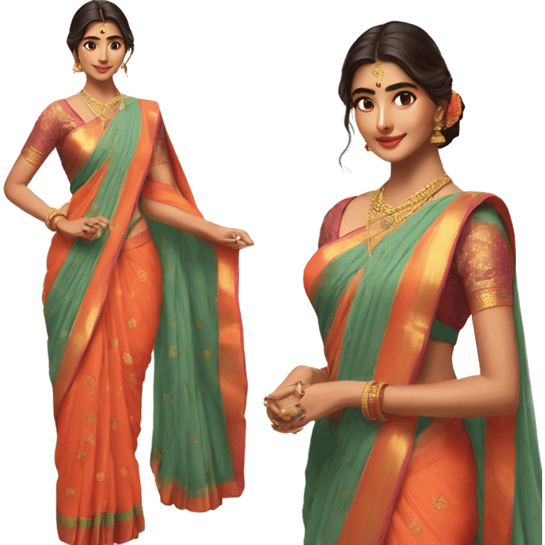 Pooja Hegde in full saree emoji