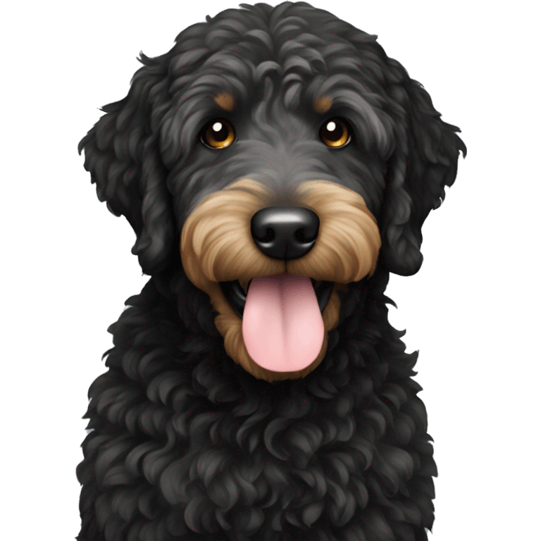 Black golden doodle  emoji