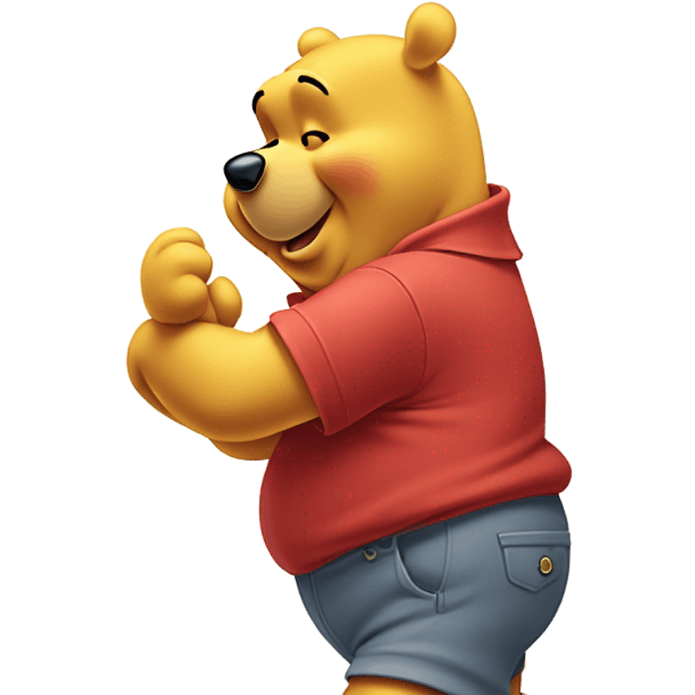 Winnie the Pooh blowing kisses emoji