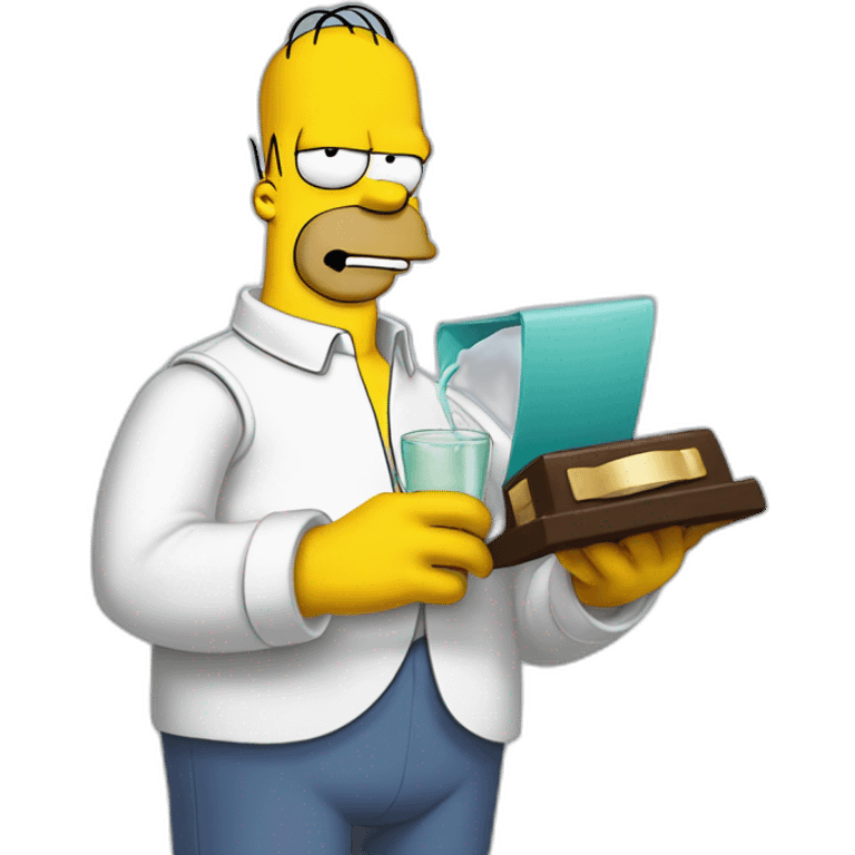 Homer simpson qui fait un doigt d'honneur emoji