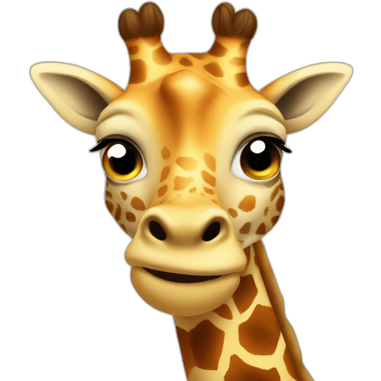 Smiling giraffe emoji