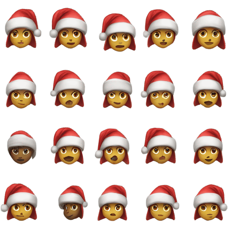 spartan female wearing red santa hat emoji