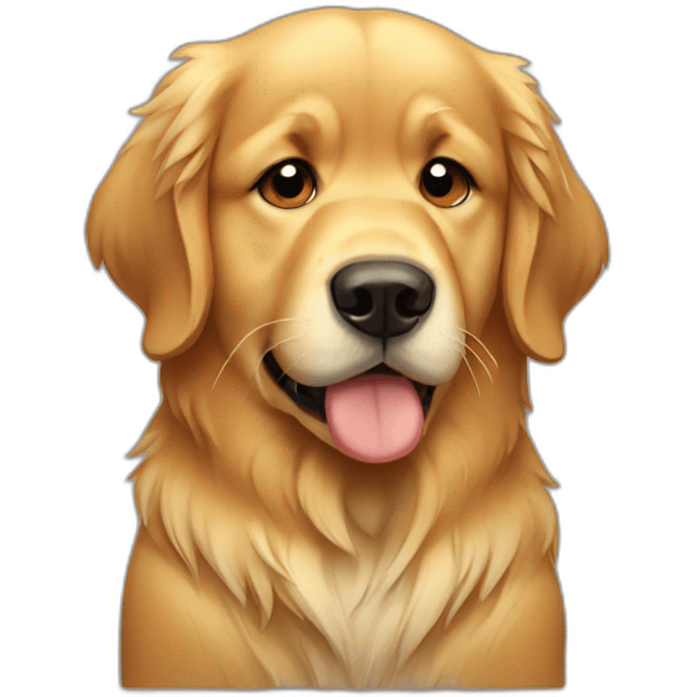 sad golden retriever with tears falling emoji