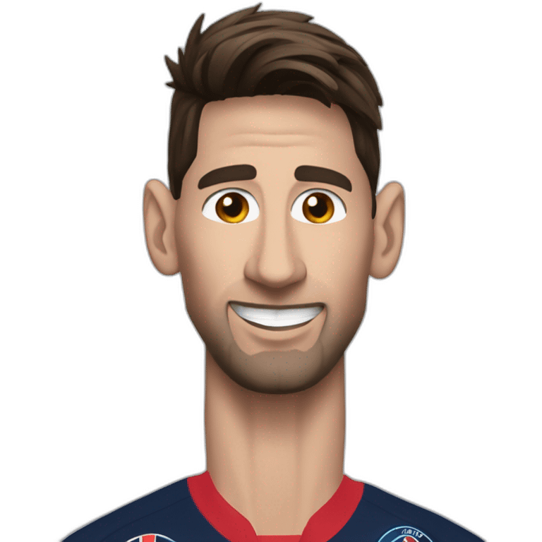 Messi with psg emoji