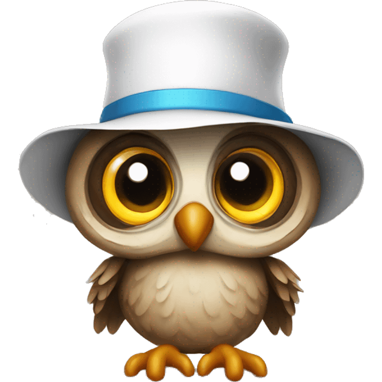 owl who tell a story with doctor hat emoji