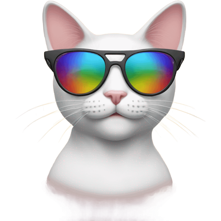  Gay Cat with  gay sunglasses gay emoji