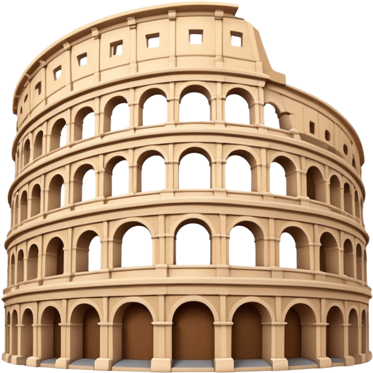 Cinematic Realistic Colosseum Landmark Emoji, depicted as the ancient Roman amphitheater rendered with dramatic architectural detail and dynamic lighting. emoji