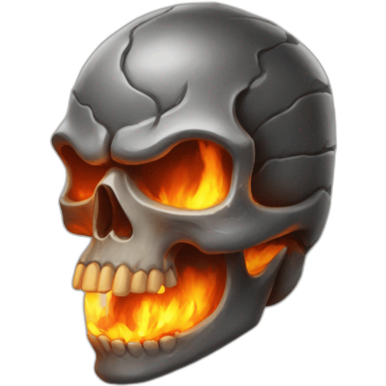 Fire skull emoji