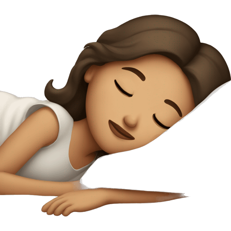 Brunette girl sleeping emoji