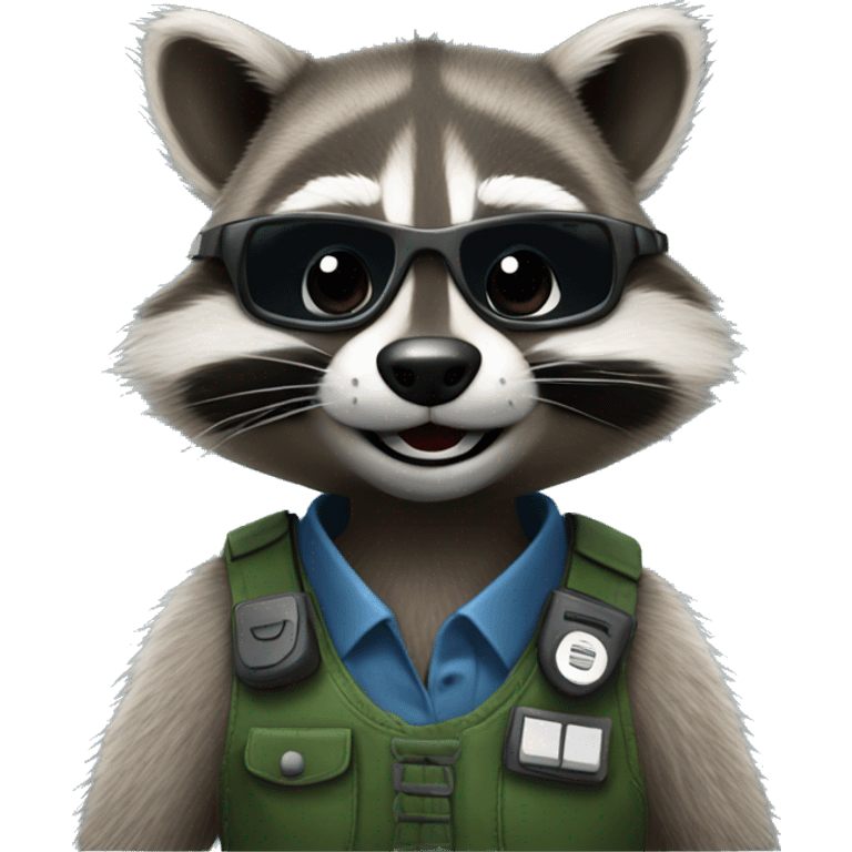 raccoon is the operator of the call center emoji