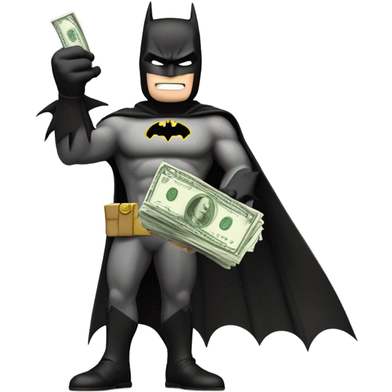 Batman offering money  emoji