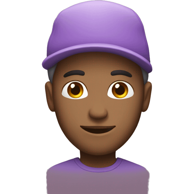 red color hat with lavender color  lower emoji