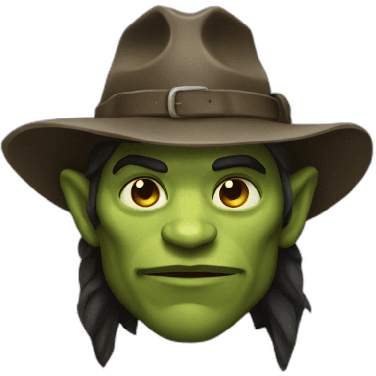 Orc ranger wearing fedora  emoji