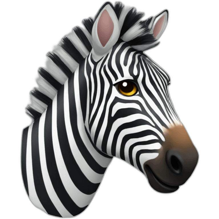 Colored zebra emoji