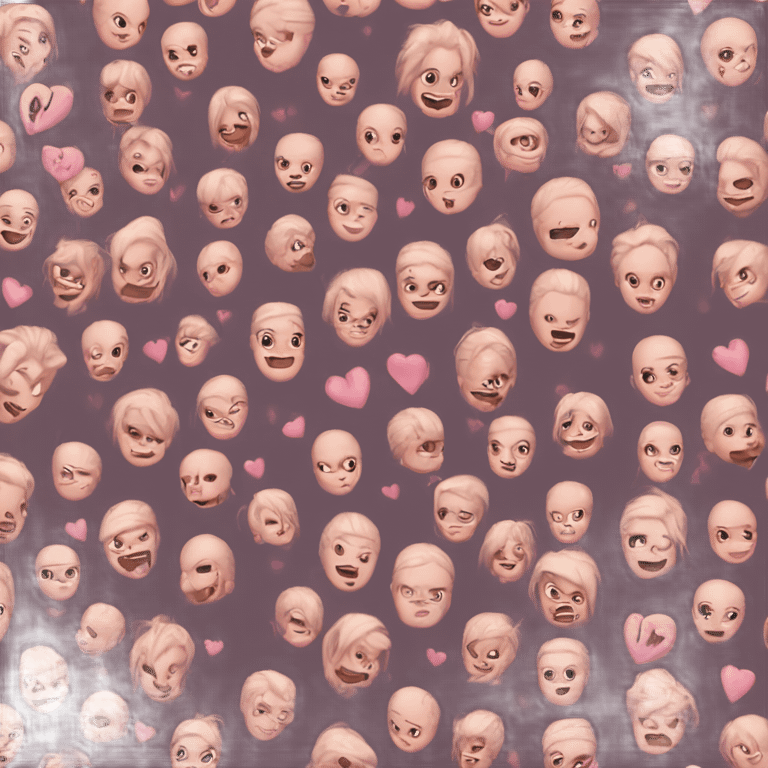 Heart baby punk emoji