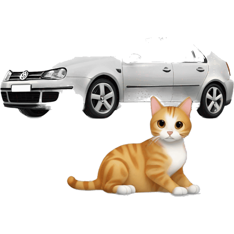 vw bora with cat emoji