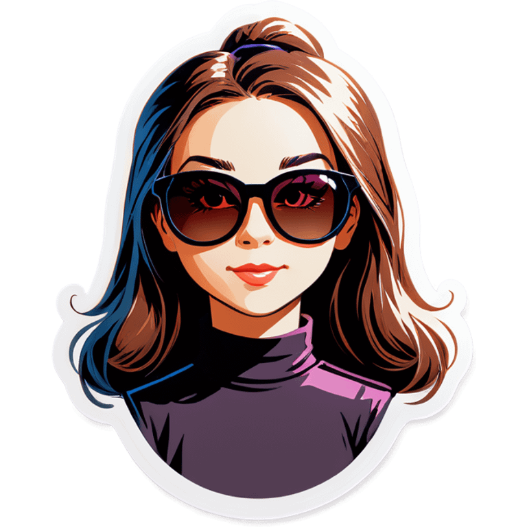 Girl with sunglasses emoji