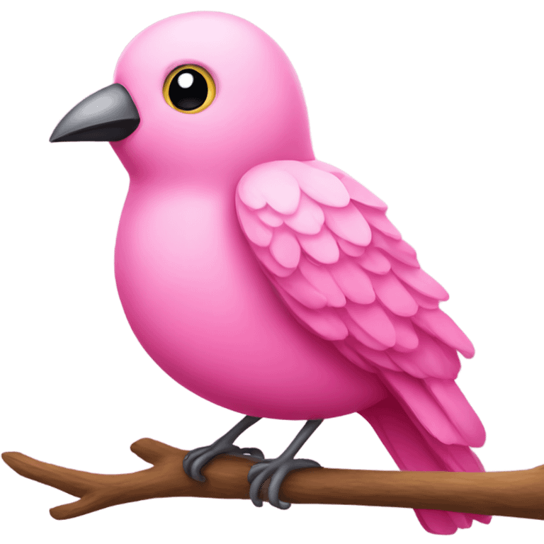 a pink bird emoji