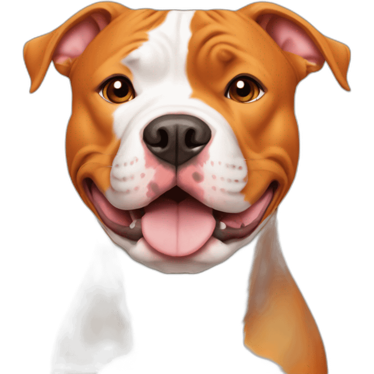 Orange and white pitbull emoji