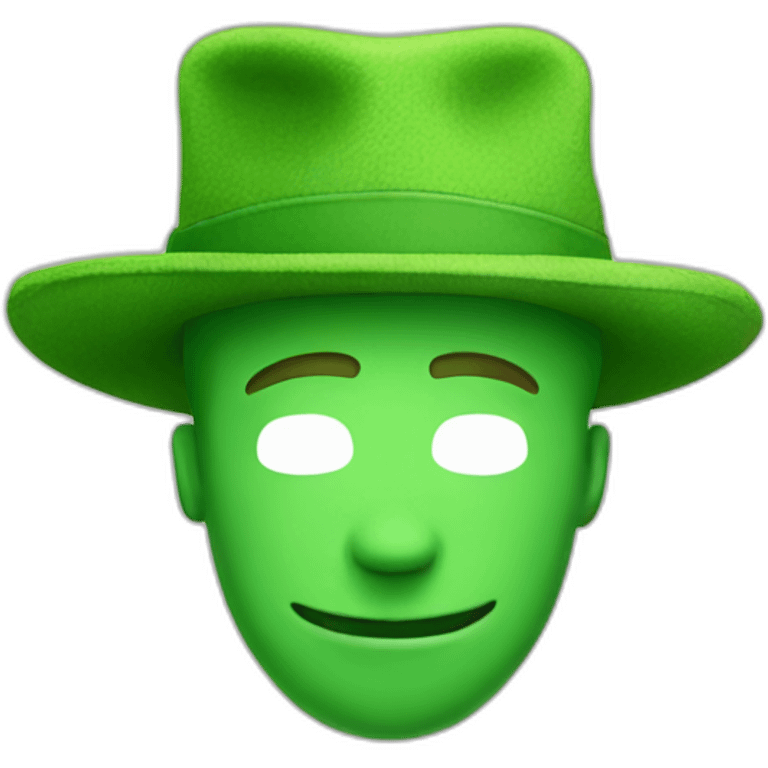 happy green hat emoji