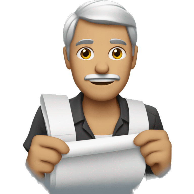 agitator holding papers emoji