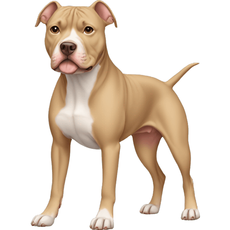 Beige pitbull full body emoji