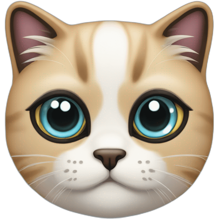 gato persa con ojos celestes emoji