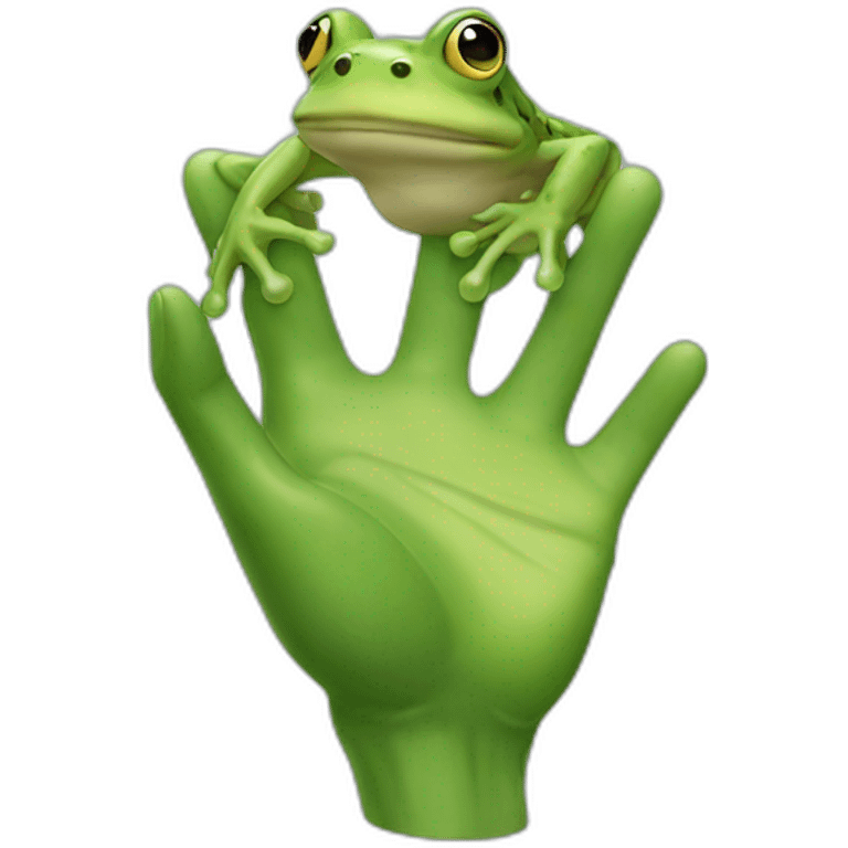 frog hand emoji