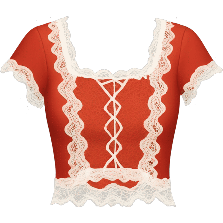 Red lace top  emoji