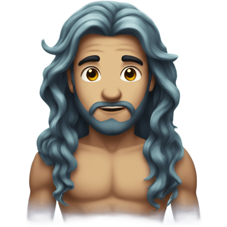 Merman with long hair emoji