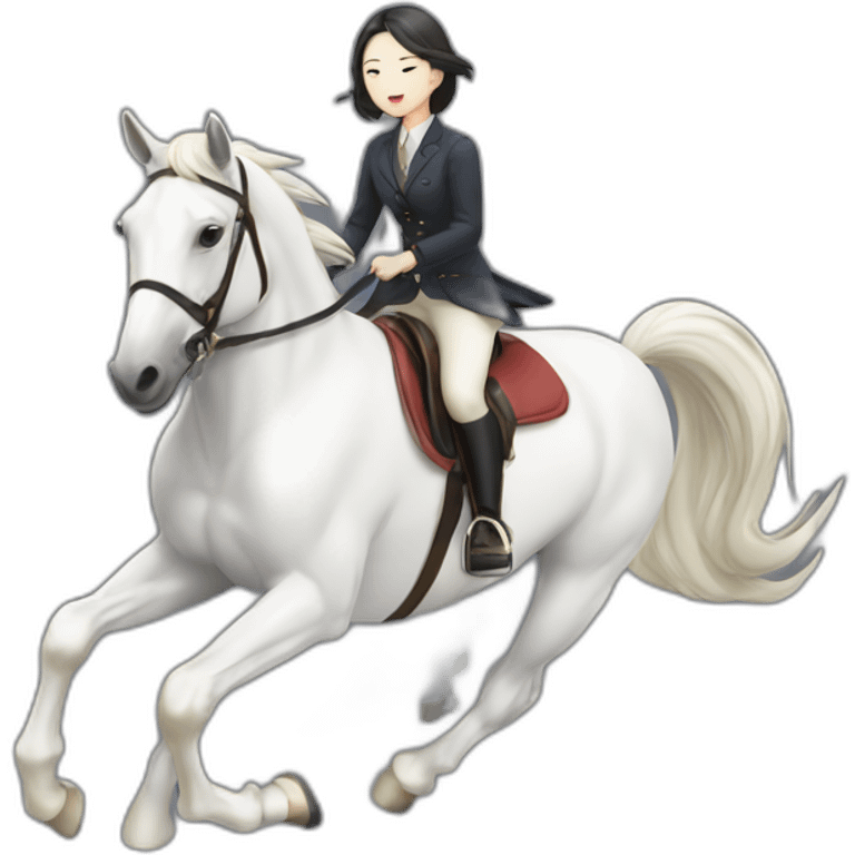 white-hourse-with-jumping-compelition-rider—japanese-girl emoji