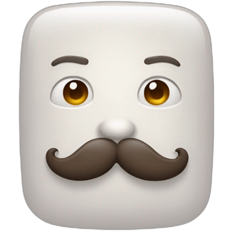 Moustache carré emoji