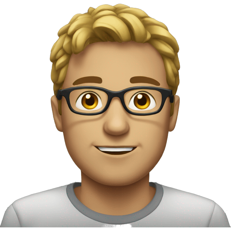 guy with glasses using comp emoji