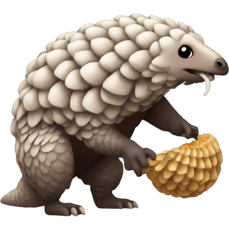 Pangolin eating ants emoji