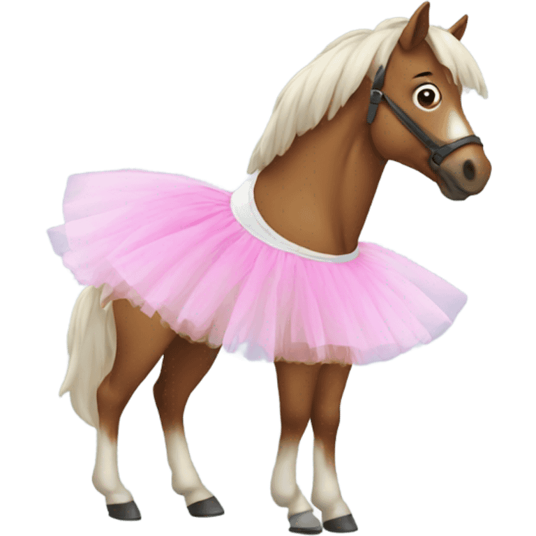 Horse wearing a tutu emoji